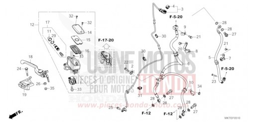 HAUPTBREMSZYLINDER, VORNE ZYLINDER ADV750T de 2026